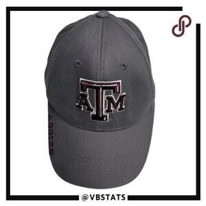 Russell Athletic Texas A&M Aggies Embroidered Baseball Cap Gray Men's Adjustable